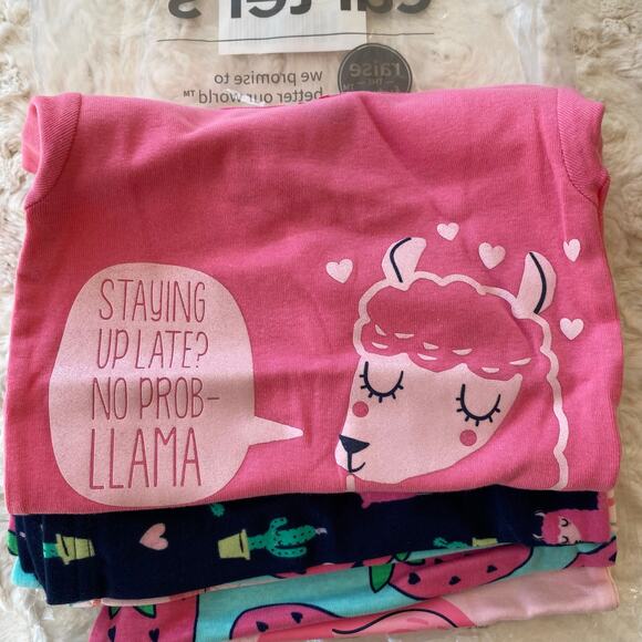 Simple Joys by Carter’s Girls 6-Piece Snug Fit Cotton Pajama Set Size 2T Lounge - Picture 12 of 12